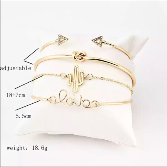 3/$25 Cactus Knot Triangle Love Bracelet Set - Picture 2 of 6